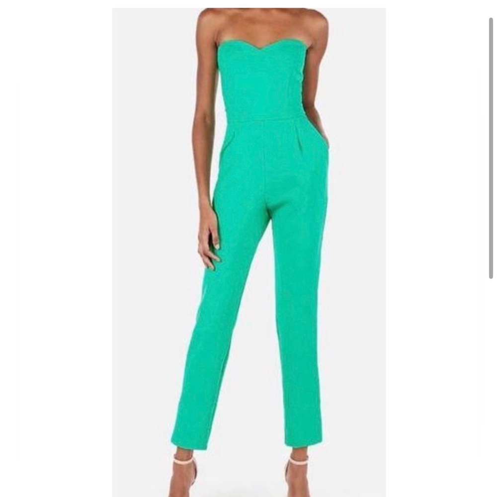 Express Green Jumpsuit Tailored Fit